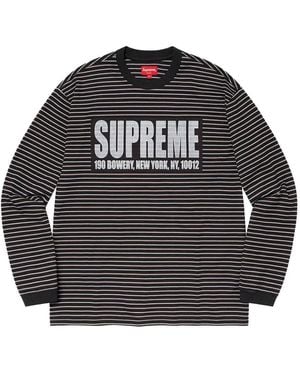 Supreme Stripe Long-Sleeve T-Shirt - Grey