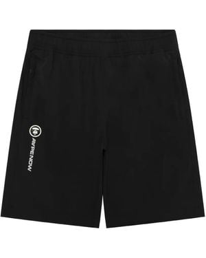 Aape By A Bathing Ape Logo-Detail Shorts - Black