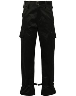 Sacai Cargo Broek Met Ceintuur - Zwart