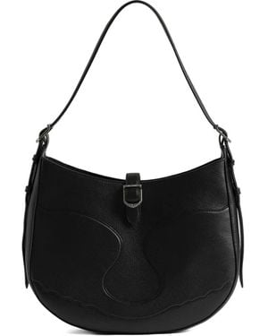 Zadig & Voltaire Moonrise Buckled Shoulder Bag - ブラック