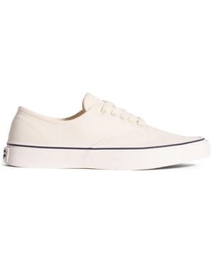 Maison Kitsuné Canvas-Sneakers Mit Schnürung - Weiß
