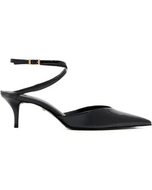 SCHUTZ SHOES 65Mm Elise Ankle-Wrap Pointed-Toe Court Shoes - Black