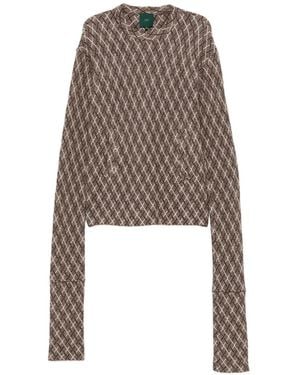 Jejia Gemusterter Carla Pullover - Weiß