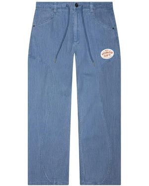 Honor The Gift Logo-Patch Trousers - Blue