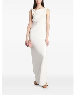 Cult Gaia Celestina Flower-Detail Cowl-Neck Maxi Dress - White
