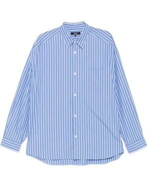 Comme des Garçons Striped Cotton Shirt - Blue