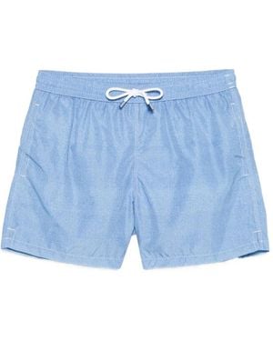 Fedeli Drawstring Beach Shorts - Blue