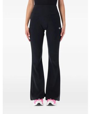 adidas Logo-Embroidered Flared Trousers - Blue