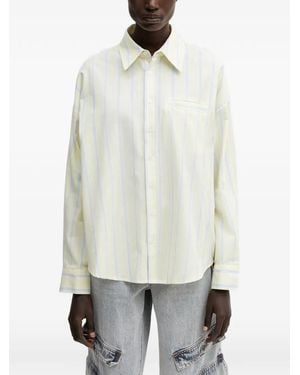 WRSTBHVR Tavi Vertical-Stripe Shirt - White