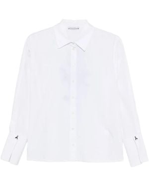 Patrizia Pepe Rose-Motif Shirt - White
