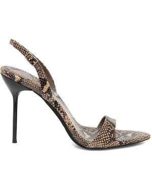 Jeffrey Campbell Snake-Print Heeled Sandals - Metallic