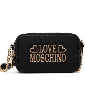 Love Moschino Logo-Lettering Cross Body Bag - Black