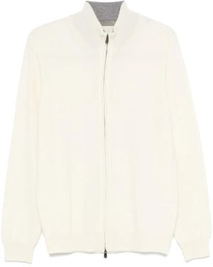 Corneliani Cardigan mit Reißverschluss - Weiß