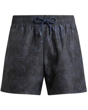 Etro Floral-Print Swim Shorts - Grey