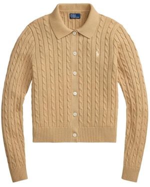 Polo Ralph Lauren Pony Kabelgebreid Vest - Wit