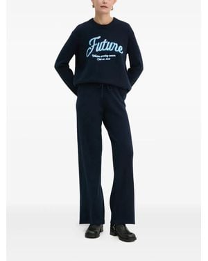 From Future Pullover Mit Logo-Stickerei - Blau