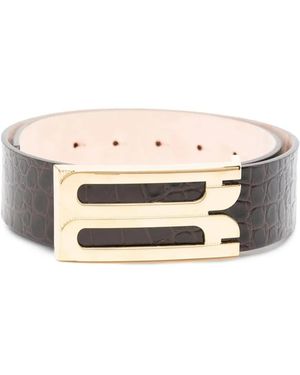 Victoria Beckham Cinturón con efecto de piel de cocodrilo - Neutro