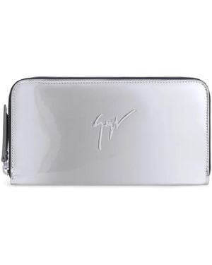 Giuseppe Zanotti Paula Logo-Lettering Wallet - Grey