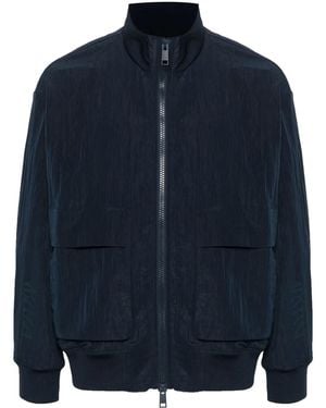 ARMANI EXCHANGE Textured Zipped Jacket - Blue