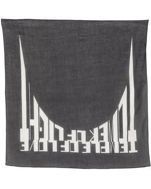 Rick Owens Graphic-Print Scarf - Grey