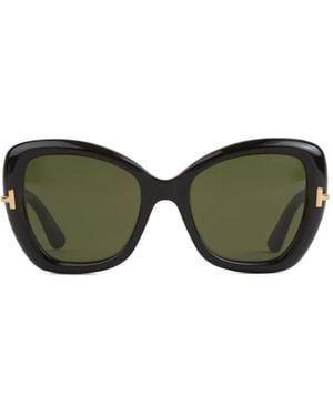 Tom Ford Geometric-Frame Sunglasses - Green