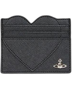 Vivienne Westwood Orb Heart-Shaped Card Holder - Black