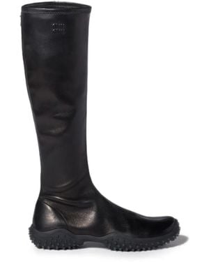 Miu Miu Stretch Nappa Leather Boots - Black