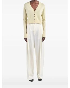 Maria McManus Shrunken V-Neck Cardigan - Natural