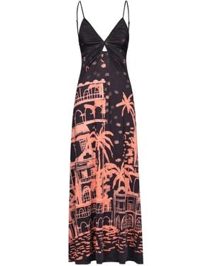 Johanna Ortiz Robe Longue Nuestra Tierra À Découpes - Rouge