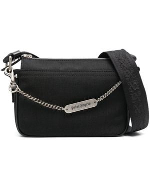 Palm Angels Logo-Chain Messenger Bag - Black