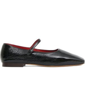 Mansur Gavriel Leather Ballerina Shoes - Black