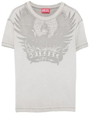 DIESEL T-Ila-Aa7 Graphic-Print T-Shirt - Grey