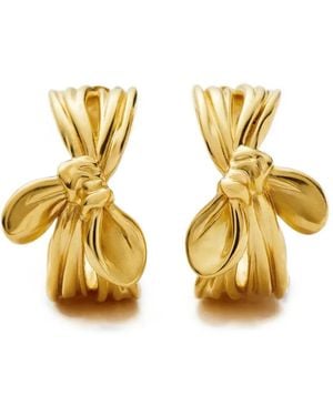 Missoma X Markgong Bow Half-Hoop Earrings - Metallic