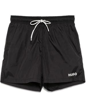 HUGO Badeshorts Mit Logo - Schwarz