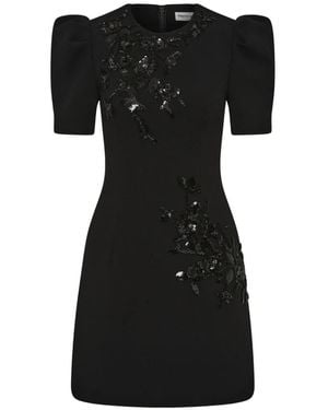 Rebecca Vallance Livia Puff-Sleeve Mini Dress - Black