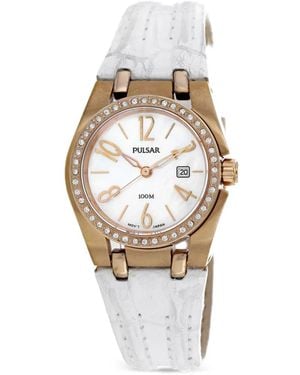 Pulsar Classic Crystal-Embellished 28Mm Watch - Metallic