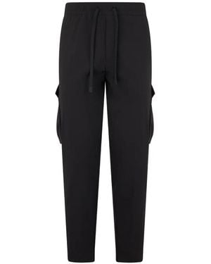 BOSS Drawstring-Waist Cargo Pants - Black