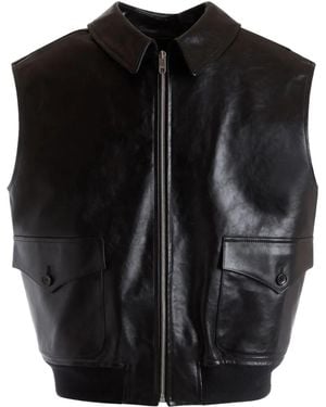 Bally Leather Vest - Black
