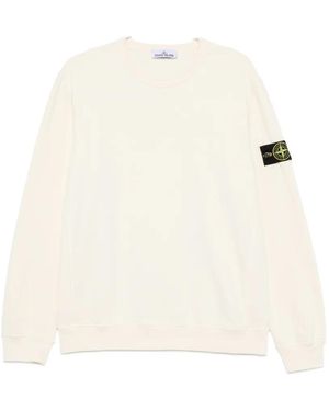 Stone Island Sudadera Con Parche Del Logo - Blanco