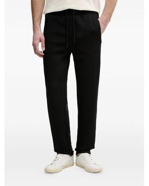 KARL LAGERFELD Logo-Tape Drawstring Track Trousers - Black