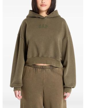 Gap Logo-Print Hoodie - Green