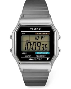 Timex Classic 34Mm Digital Watch - Gray
