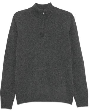 SERGIO MORETTI FIRENZE Quarter-Zip Jumper - Grey