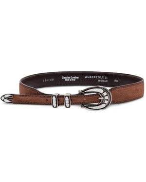 Alberto Luti Western-Style Belt - White