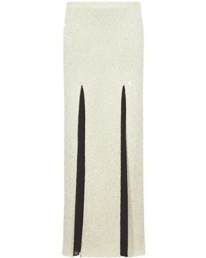 Proenza Schouler Sequinned Panelled Maxi Skirt - Naturel