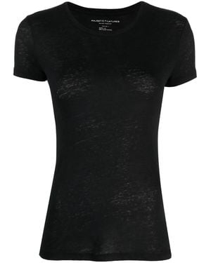 Majestic Filatures Crew-Neck Short-Sleeve T-Shirt - Black