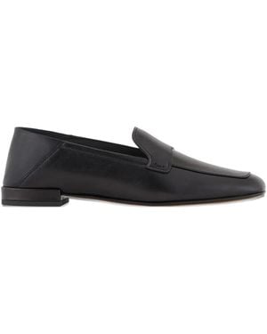 Giorgio Armani レザーローファー - ブラック