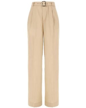 Iceberg Belted Pleated Trousers - Natural