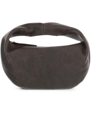 KHAITE Leather Shoulder Bag - Grey
