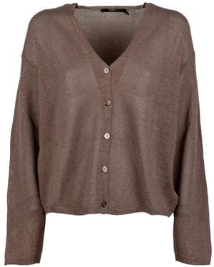 Seventy V-Neck Cardigan - Brown